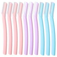 12 Stücke minimalistischer neutraler Augenbrauen-Trimmer, Edelstahlklinge mit Schutzkappe, sanfter peelender Gesichts-Haarentferner, rutschfester Griff, Unisex, geeignet für Zuhause, Salon, Reisen, Geburtstag, Valentinstag, Vatertag, Abschlussgeschenk - A - Übersicht 2