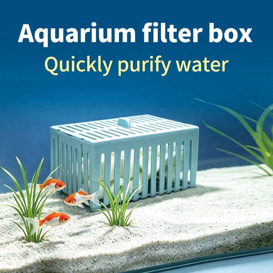 Media Filter Akuarium, Kotak Pemurnian Air Akuarium, Kotak Filter Tangki Ikan, Bahan Filter Akuarium, Filtrasi Cincin Keramik, Meningkatkan Kualitas Air, Cocok Untuk Filtrasi Tangki Ikan dan Tangki Kura-kura - View 1