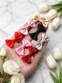 50PCS/30PCS Polyester Bows, Gift Box Decoration DIY Handmade Jewelry Making Accessories, Jewelry Hair Accessories, Clothing Doll Decoration, Garment Accessories - Satin Waistband Bow - View 8