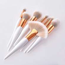 8pcs Makeup Brushes Tool Set Cosmetic Powder Foundation Blush Eye Shadow Blending Face Beauty Make Up Brush Color:B - Multicolor - Ver 5
