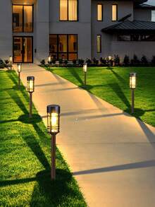 Outdoor Waterproof Solar Lights, 1/2/3/Pcs LED Solar Garden Lights, Outdoor Solar Pathway Lights, Outdoor Solar Lights, Automatic On/Off, Garden Decoration, Suitable For Yard, Patio, Landscape, Flower Pots, Walkway (Warm White Light) - Ground Lawn Lamp - View 2