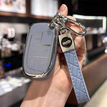TPU 鑰匙遙控器保護套，適用於 Dodge Charger、Challenger、Grand Cherokee、Compass、Renegade、Patriot、Grand Commander、Chrysler 300，附鑰匙遙控器掛繩 - 彩色 - 查看 15