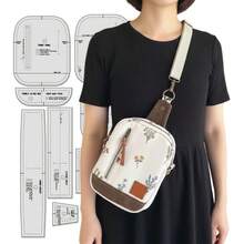 Pola Jahit Tas Selempang Pebble, Pola Jahit Tas Tangan Wanita Skala 1:1, Pola Jahit Tas Tangan Bergaya, Pola Jahit Kerajinan Tas Buatan Tangan, Pilihan Hadiah Sempurna untuk Pemula dan Pecinta Jahit - Tas Selempang Pebble - View 2