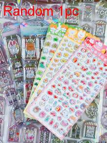 Window Shaped Glass Stickers Cute Stationery Stickers Colorful Window Glass Junk Journal Decoration Scrapbook Stickers - Multicolor - View 9