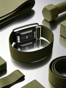 5.0 Super Luxury Braided Watch Band - Fit For 5.0/MG - ECG Applicable, High-Quality Accessory For Health & Fitness Wearable Devices - Premium Metal - Army Green - View 3
