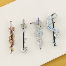 13pcs Demon Slayer Nichirin Sword Enamel Pins, Anime Tanjiro Zenitsu Character Katana Metal Lapel Brooches,Backpack Clothing Fans Collectible Gift - Multicolor - View 8