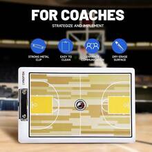 Basketball Dry Erase Clipboard, Waterproof Basketball Clipboard Double-Sided Basketball White Board Writable And Erasable Basketball Dry Erase Board White - White - View 5