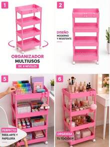 Makeup Organizers - Pink - View 2