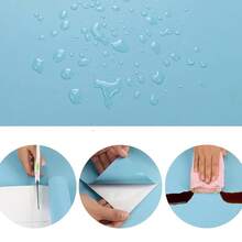 1 Roll Self-Adhesive Thickened Matte Wallpaper Sticker, Living Room Bedroom Wardrobe Furniture Renovation Sticker, Cabinet Sticker, Solid Color Waterproof Contact Paper, Multiple Colors Available. - Solid Color - View 10