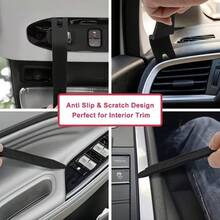 Set Alat Pembongkar Interior Mobil Profesional 17 Buah - Alat Congkel Plastik Bebas Gores dan Obeng Baja Tahan Karat, Cocok untuk Klip dan Pengencang Trim Pintu Mobil - Beraneka warna - View 9