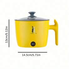 SOKANY Arrocera eléctrica multifuncional, olla eléctrica para estudiantes, arrocera mini para dormitorio, olla multifuncional todo en uno, olla caliente con 2 niveles de ajuste de calor para saltear/hervir/estofar, adecuada para 1-3 personas, olla interior antiadherente, fácil de limpiar, ahorra tiempo - Capa única amarilla - Ver 10