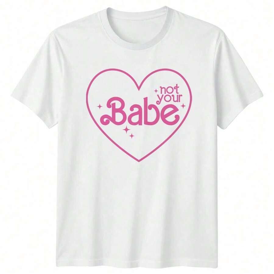 1 pieza Camiseta Unisex con Estampado 'No hoy Cupido' Anti-Día de San Valentín, 180g, 100% Algodón - Blanco 6 - Ver 1
