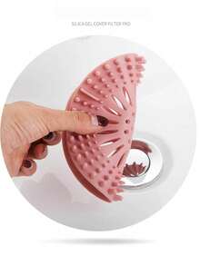 Bathroom Drain Hair Catcher, Sink And Tub Drain Filter, Kitchen Sink Silicone Anti-Clogging Drain Cover, Mesh Drain Filter - A - View 6