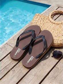 1 par de chanclas unisex para pareja 2026 nuevas de EVA de color liso, pantuflas para casa antideslizantes y antiolor con suela gruesa, sandalias planas ultraligeras suaves y cómodas, para interior, baño, playa, exterior y uso diario, esencial para la vuelta al cole - A - Ver 5