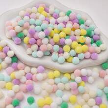 Paquete a granel de 50 piezas/200 piezas, tamaños múltiples de 1.5 cm/2.5 cm/3 cm, pompones de color caramelo con alta elasticidad, pompones de tela suave, adecuados para manualidades DIY, accesorios para el cabello, ropa, decoración de cortinas, decoración de paredes del hogar, decoración de fiestas y regalos festivos - Multicolor - Ver 1