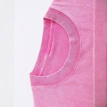 Psalm 118:6 Faith Over Fear Shirt Pink Cross Graphic Vintage Washed Christian Streetwear Church Outfit, Womens Washed T-Shirt,Vacation Outfits Women - 玫紅1 - 查看 6
