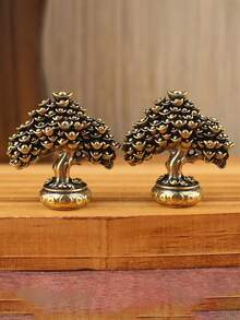Pohon Uang Emas Antik, Pohon Batangan Emas Pembawa Kekayaan, Ornamen Kecil Hewan Teh Antik, Patung Kecil Kerajinan Tangan, Koleksi Kreatif, Hadiah Terbaik - Satu-Ukuran - View 5