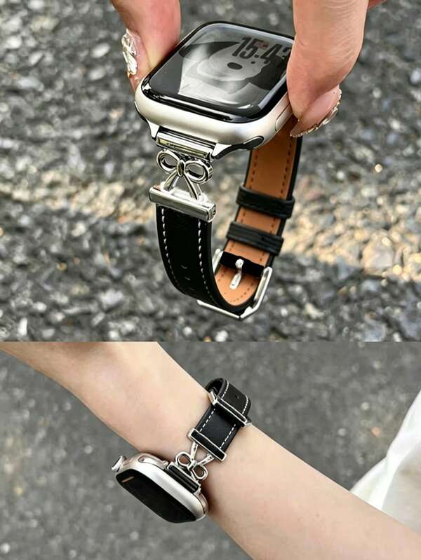 1pc PU Ring Women's Watch Band 38mm 40mm 41mm 42mm 44mm 45mm 46mm 49mm Compatible With Series 11/10/9/8/7/6/5/4/3/2/1 SE Ultra