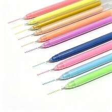 Morandi Color Gel Pens, Multi-Color Large-Capacity Fine Tip Straight Liquid Pens, Quick-Dry Smooth Ink For Notes & Drawing. Back To School Essentials & Daily Office Supplies For Art And Mind Mapping - Colored Pens - View 6