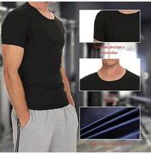 Baofeng Men's Sauna Effect T-Shirt For Sweat And Compression - Black - View 6