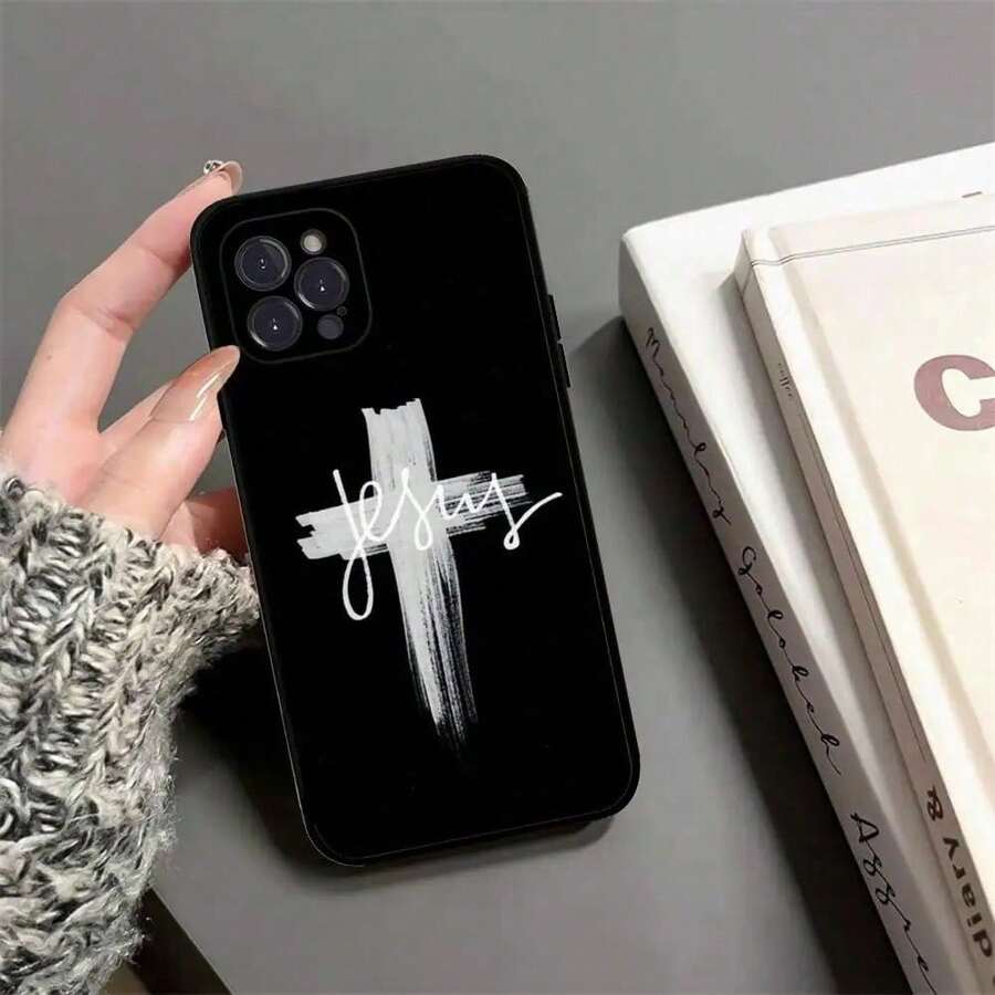 Christian Bible Verse Jesus Phone Case Compatible With 15 14 13 12 Mini 11 Pro XS Max X XR SE 6 7 8 Plus, Soft Silicone Case, Compatible With 17 Pro Max, 17 Pro, 17, 16, 16 Pro Max, 15 - z9 - 查看 1