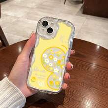 1 Soft TPU Case, Cream Style Wavy Edge Design, 3D Curved Frame, Camera Protection, Shockproof, Wear-Resistant, Premium Design, Compatible With The Series. MXNYBLK143 - NYBL-tM-mXNYBLK143 - View 5