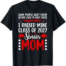 Class Of 2027 Graduate Mom T-Shirt - Black - View 2