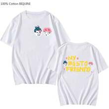 Camiseta My Besto Friendo Itadori Yuji Toudou Anime Print, manga corta para hombre y mujer, estilo , moda verano, regalo otaku - Blanco - Ver 2