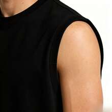 Camiseta Hombre Sin Mangas Entrenamiento Calavera Levantamiento Pesas, Playera Elástica Muscular Talla Grande para Pesas - Negro - Ver 3