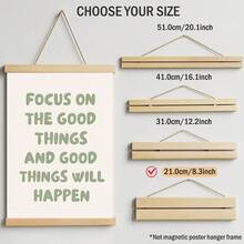 1件裝「Focus On Beautiful Things」牆面藝術印刷品，鼠尾草綠勵志語錄帆布畫，文字海報，現代抽象極簡風格，適合臥室、客廳、辦公室、公寓裝飾，無框/木製掛軸/有框 - 彩色 - 查看 15