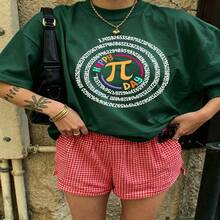 Heartfelt Daily Casual Graphic T-Shirt 100% Cotton Oversized Soft Breathable Casual Crewneck Short Sleeve Top Cute Aesthetic Daily Fashion Lovers Casual Wearers Daily Outfit Enthusiasts Gift Givers - 綠色 - 查看 18