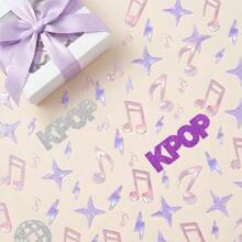 500pcs Multi-Color Glitter K-POP Theme Confetti, Colorful Disco And Music Note Table Decor Scatter Props, Versatile Party Favors For Small Birthday Parties And K-POP Fan Holiday Celebrations - Multicolor - View 2