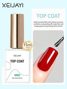 XEIJAYI 15ml No-Wipe Top Coat And Base Gel, Long-Lasting UV Soak-Off 2-In-1 Gel Nail Polish Functional Gel - View 9