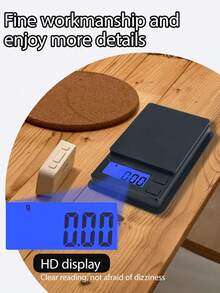 [Hot ] 1kg/500g Dual Range Switchable High Precision Mini Portable Electronic Scale, LCD Blue Backlight Display, Supports Multiple Unit Conversion. Suitable For Jewelry, Powder And Other Applications. Powered By 2 AAA Batteries [Batteries Not Included]. - jewelry scales - View 7