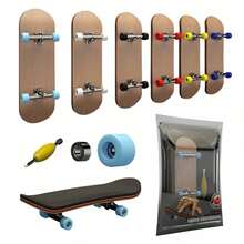Mini Maple Wood Finger Skateboard Toy Fingerboard Model Teen Party Favor Set Teen Gift - Multicolor - View 1