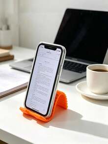 1pc Adjustable Flexible Silicone Phone Stand, Multi-Angle Desktop Holder, Aluminum Alloy Core, Compatible With All Smartphones And Tablets, Say Goodbye To Neck Pain - Multicolor - View 5