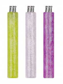 1pc Petal Pattern Nail Art Brush + Acrylic Color Card Stick, Multi-Color Acrylic Fiber Nail Art Pen, DIY Nail Art Creation Portable Nail Art Tool Travel Essential Accessory. Cute Petal Print Nail Art Brush Acrylic Color Card Stick Set, Single Pack Line Painting Pen, Home DIY Nail Art Display Stick Portable Nail Art Tool - Multicolor - View 4