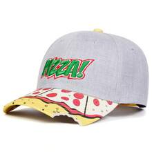 1件男士PIZZA字母卡通刺繡嘻哈棒球帽，時尚運動可調節防曬休閒帽，適合春/秋季旅行、海灘、派對 - 彩色 - 查看 12
