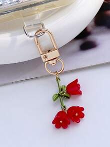 Women's Elegant Lily Flower Keychain Lily Flower Beaded Pendant Fresh Hanging Decoration Suitable For Phone Bag Backpack And Car Key Chain Gifts For Women Stocking Stuffers Teacher Gift Sister Gifts - Multicolor - View 19