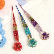 3pcs New Cat Paw Shaped Crochet Hook Set, Exquisite Bubble Shell Packaging, Resin Drip Transparent Ergonomic Handle Crochet Hooks, Suitable For Sewing, Knitting, DIY Yarn Handmade Scarves, Clothes, Crafts - 3pcs Blister Pack Of Epoxy Crochet Hooks - View 8