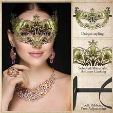 30 Pieces Masquerade Mask Antique Masks With Straps For Women Men Masquerade Ball Mardi Gras Carnival Party Favors - 金色 - 查看 5