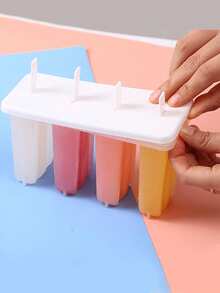 [DIY Frozen Treat Kit] Popsicle Molds With Lids Plastic Homemade Ice Pop Maker Tray DIY Frozen Treat Kit For Summer Snack Ice Cream Maker - Multicolor - View 12