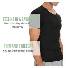 Baofeng Men's Sauna Effect T-Shirt For Sweat And Compression - Black - View 5