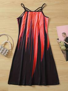 Tallas Grandes - Ropa de Mujer Tallas Grandes con Vestidos Camisola Estampados Nuevos, Modernos y Sexys - Rojo - Ver 2