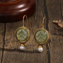 1 par de pendientes de cobre de estilo bohemio minimalista, joyería vintage, hechos a mano para bodas - Dos colores - Ver 6
