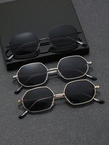 1pc Men's Metal Full Frame Personalized Exquisite Fashion Glasses, Suitable For Holiday Gift Shopping, Parties, Family Outings, Dates And Other Occasions, Fits Various Face Shapes - Multicolor - View 8