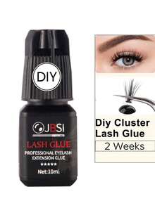 1pc Sensitive Eyes Lash Cluster Glue - 3 Second Quick Dry, Strong Hold Lasts 2 Weeks, Waterproof Eyelash Adhesive For DIY At-Home Use, Semi-Permanent Cluster Extensions (10ml, Black) - Black and White - View 4