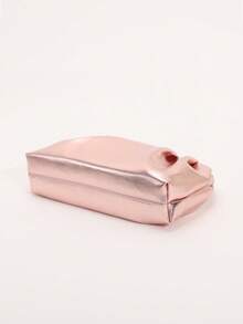 SCULPTEDSTYLE BAGS 1個珍珠光澤粉色玫瑰金PU純色雲朵包 時尚女款手提包 壓褶設計 抓皺包 離合包 鍊條斜背包 極簡風格女款晚宴包 適用於舞會派對 - 玫瑰金 - 查看 5