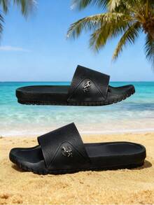 Sommer Herren Sandalen, Outdoor Herren Sandalen, geschlossene Zehenpartie strapazierfähige Pantoffeln, modische bequeme Herren Strand Pantoffeln - Schwarz - Übersicht 7