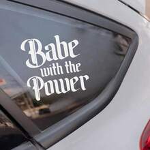 1pc Babe With The Power Car Sticker, Suitable For Car Windows And Bumpers - Powerful Baby - View 4